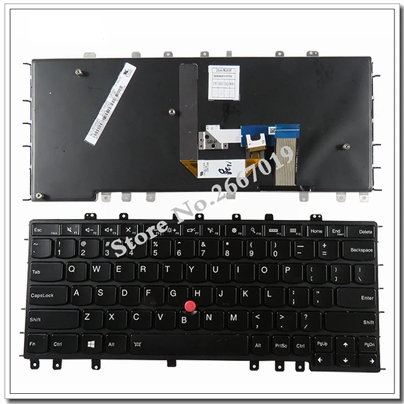 Teclado do Portátil com sem Luz de Fundo para Lenovo Thinkpad s1 Ioga 12 S240 Inglês Novo