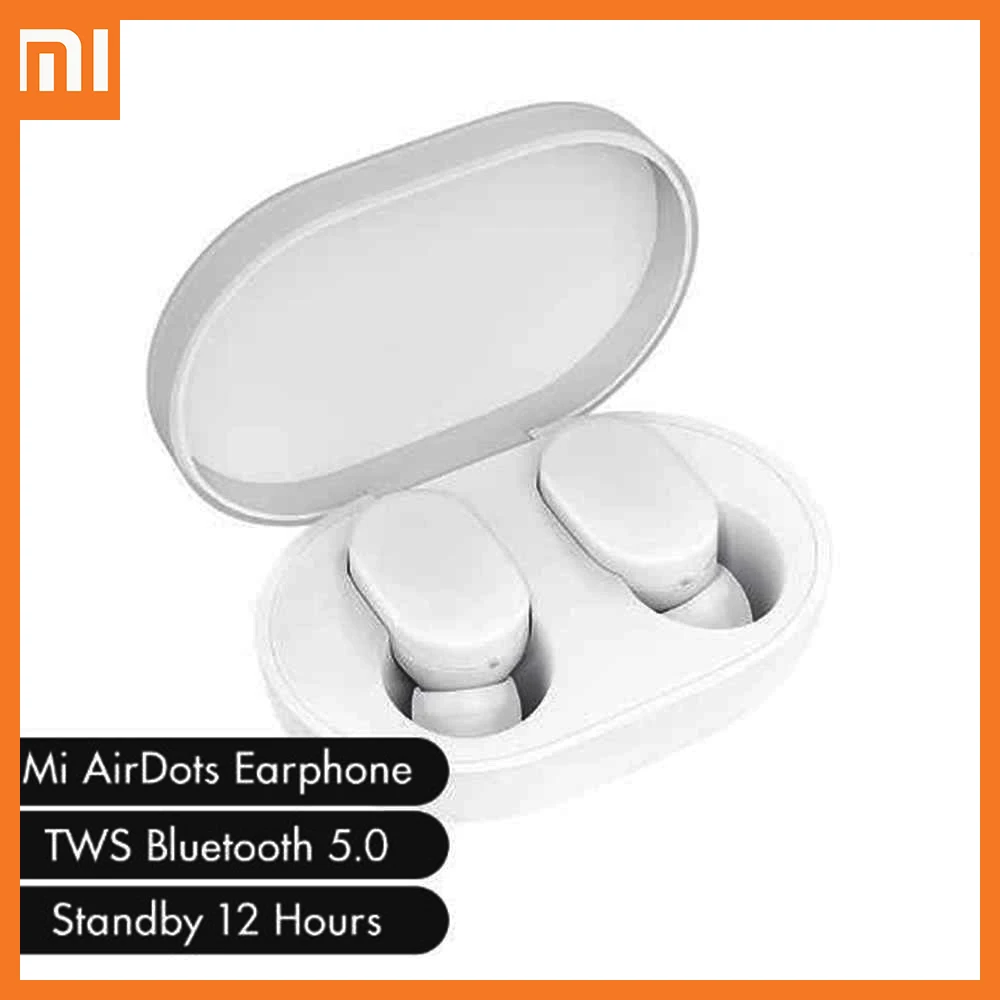 Original Xiaomi AirDots Bluetooth 5.0 Earphones Youth Edition Mi True Wireless In-ear Earbuds Bluetooth 5.0 TWS Air Dots Headset