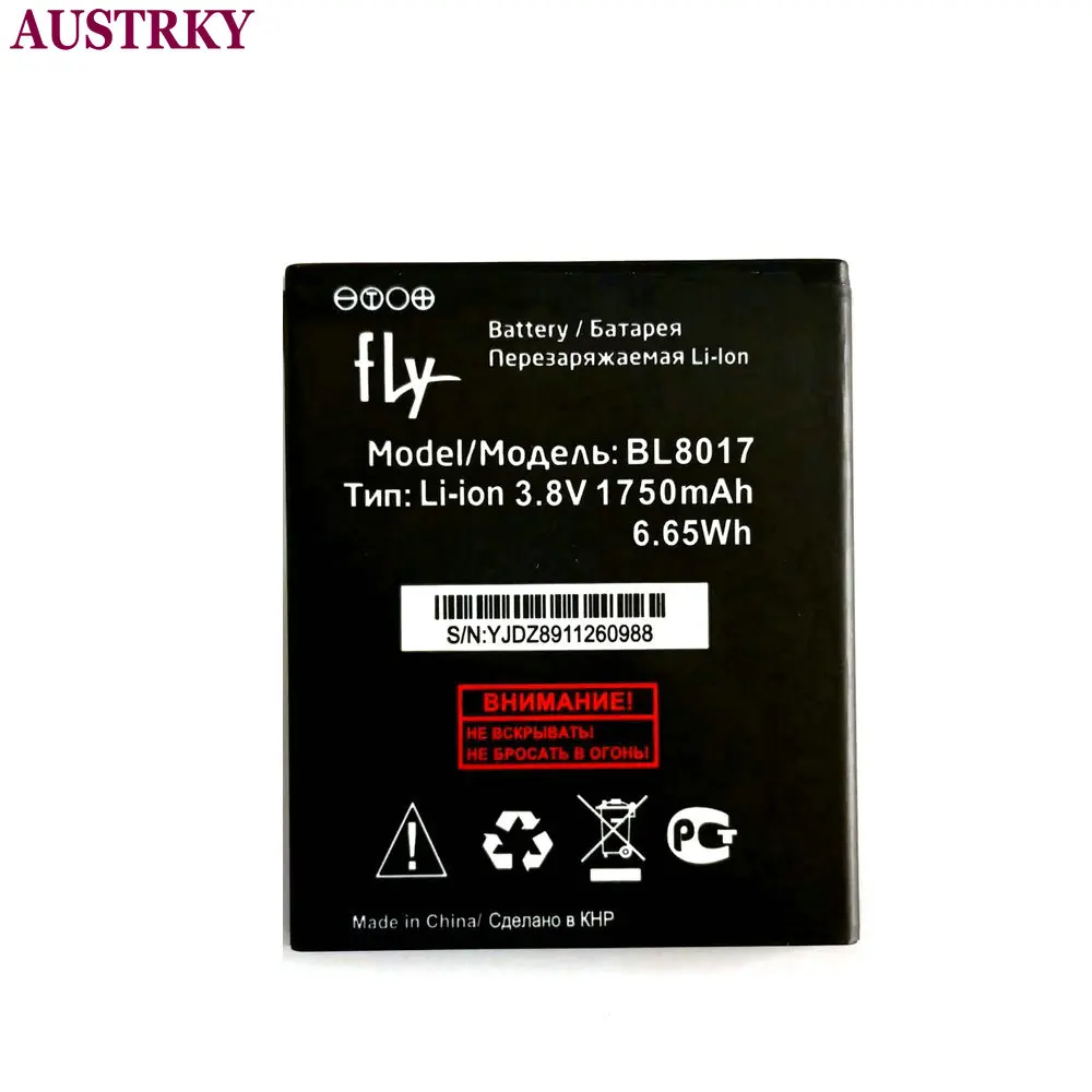 Новый BL8017 BL 8017 1750 мАч аккумулятор для мобильного телефона FLY Оригинальные