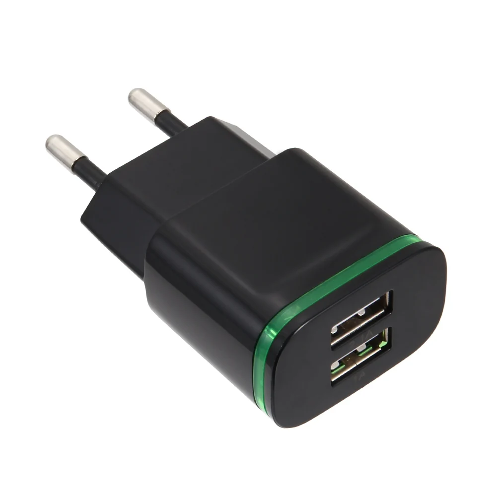Black EU Мобильный телефон 2 порта USB зарядное устройство 5 В 2A дорожное устройство для быстрой зарядки настенный адаптер 999 - Цвет: Black EU