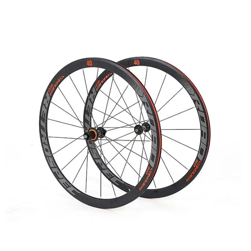 Road Aluminum Wheelset 4 Sealed Bearings 700C Road Alloy Wheel RS2.0 40mm Bike Rim Colorful Decal standard bicycle velo rouler