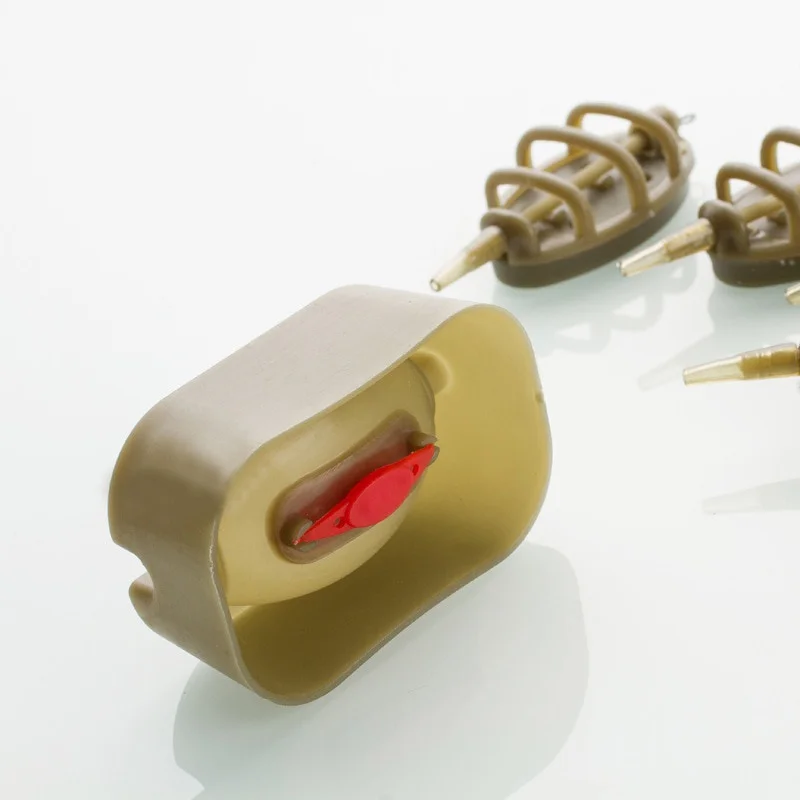 Moule à feeder inline FLYSAND - Kit de 4 feeders pour pêche à la carpe avec porte-amorce intégré