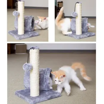 

Kitten Climbing Frame Cat Scratch Board Sisal Toy Spring Mouse Claw Grinder