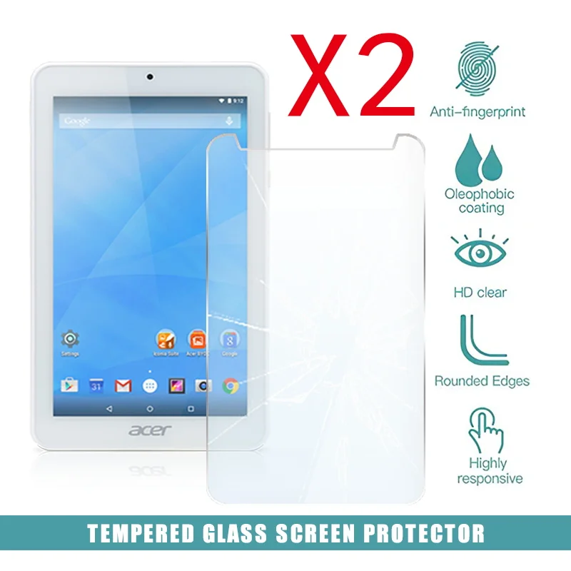 

2Pcs Tablet Tempered Glass Screen Protector Cover for Acer Iconia One 7 B1-770 7" Full Screen Coverage Tempered Film