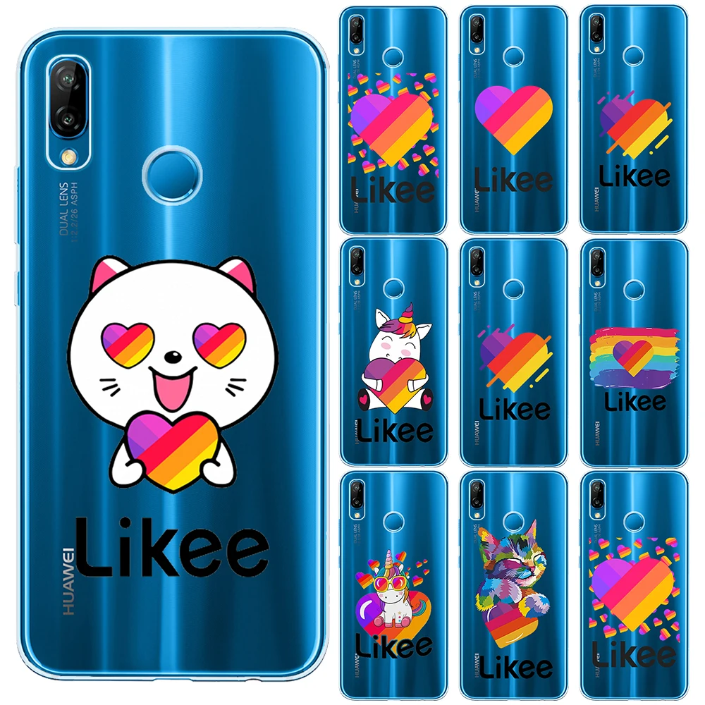 Likee Cat Bear Love Heart Silicone Case Cover For Huawei P40 Lite E P10 P20 P30 Pro Plus P8 2017 Y9 2018 2019 | Мобильные телефоны