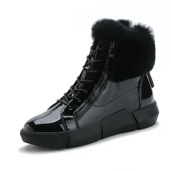 

Women Boots Winter Shoes With Zipper Platform Snow Boots Women Ankle Fur Boots Winter Warm Women Shoes Woman Zapatos De Mujer