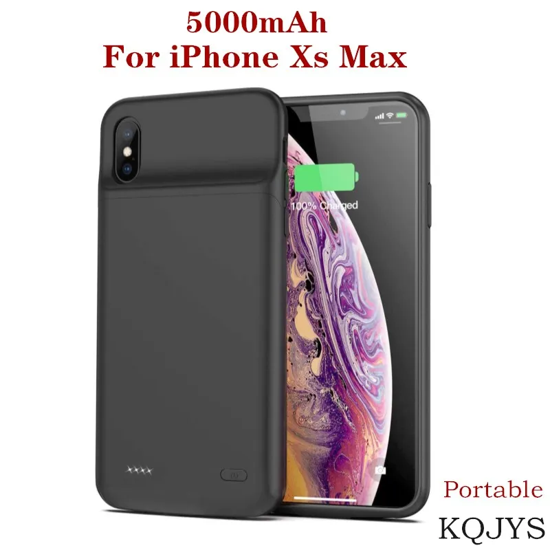 

KQJYS 5000mAh Portable Power Bank Battery Charger Cases for iPhone Xs Max Battery Case External Backup Battery Charging Cover