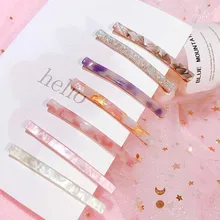 Новые женские модные полимерные ацетатные заколки для волос заколка для длинных волос шпильки геометрической формы заколки аксессуары для укладки волос