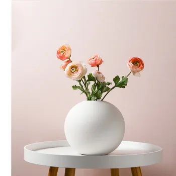 

Flower Vase Nordic Decoration Home White Ceramic Vase For Wedding Decoration Hydroponic Flowers Pot Delicate Floor Vase ZZY048