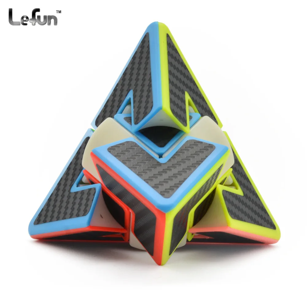 

[Music Party Carbon Fiber Magic Pyramid] 2-Order Shaped Pyramid Shaped Triangular Rubik's Cube Creative Ceremony