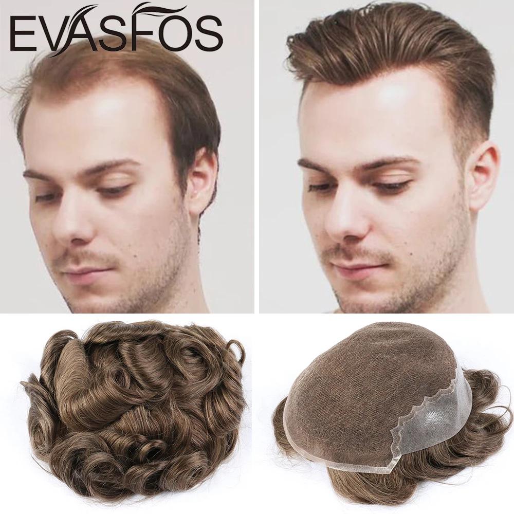 Best Offers Men Toupee Hair-Replacement-System Lace-Front Prosthesis Male Wig Human-Hair Swiss Natural 0LdJlqrA3eM