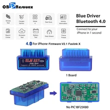 Bluetooth 4.0 elm327 para iphone faslink livre ios software bluedriver leitor de código obd2 scanner telefone diagnóstico do carro elm 327