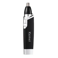 KEMEI Portable Mens Nasal Nose Hair Trimmer Clipper Rinse Clean KM-6512 Nasal Shaver Hair Removal Machine Travel Face Care Razor 2