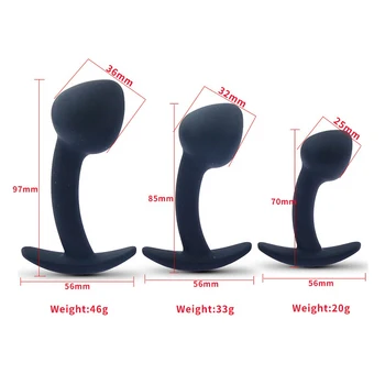 Silicone anal butt plug wearable stimulation ball dildo prostate massage penis fake insert G spot unisex toy for man women 6