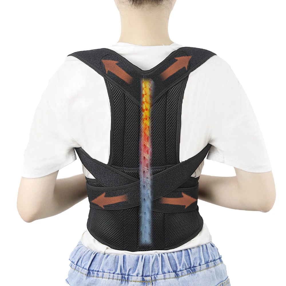 

Women Female Adjustable Magnetic Posture Corrector Corset Back Brace Back Belt Lumbar Support Straight Corrector de espalda