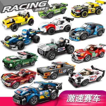 

Technic City Blocks Compatible Legoed Toys City Building Blocks Racing Car Vehicle Toys Playmobil Block Toys For Children