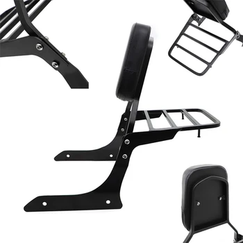 

For Yamaha Stryker 1300 XVS1300 2011-2017 Rear seat back Luggage Rack Support Box Holder Cargo Shelf w/ Backrest Sissy Bar