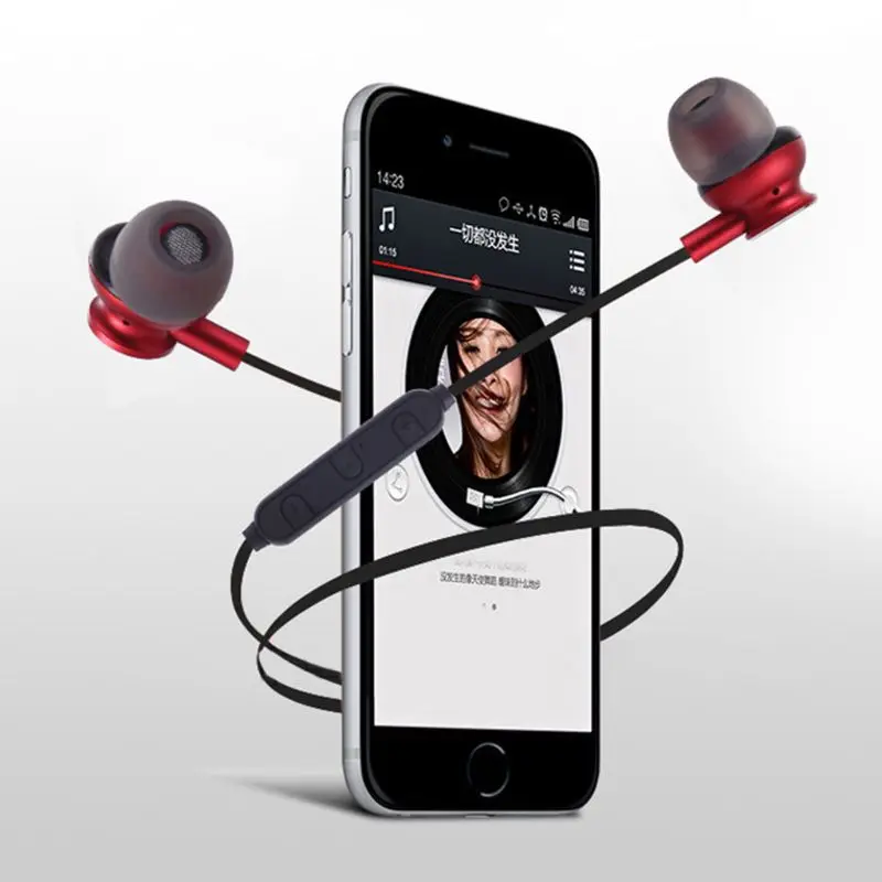 M6 беспроводные Bluetooth наушники водонепроницаемые спортивные магнитные наушники Висячие шеи стерео наушники