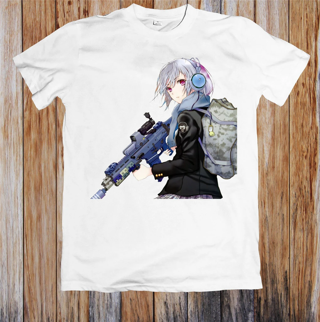 Anime Cô Gái Cầm Súng Unisex Áo Áo Thun Thiết Kế Ngộ Nghĩnh|T-Shirts| -  Aliexpress