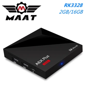 

MAAT A5X Plus Mini Android 9.0 4K TV Box Rockchip RK3328 Quad Core Set Top Box 2GB Ram 16GB Rom 2.4G Wifi 100M LAN Media Player
