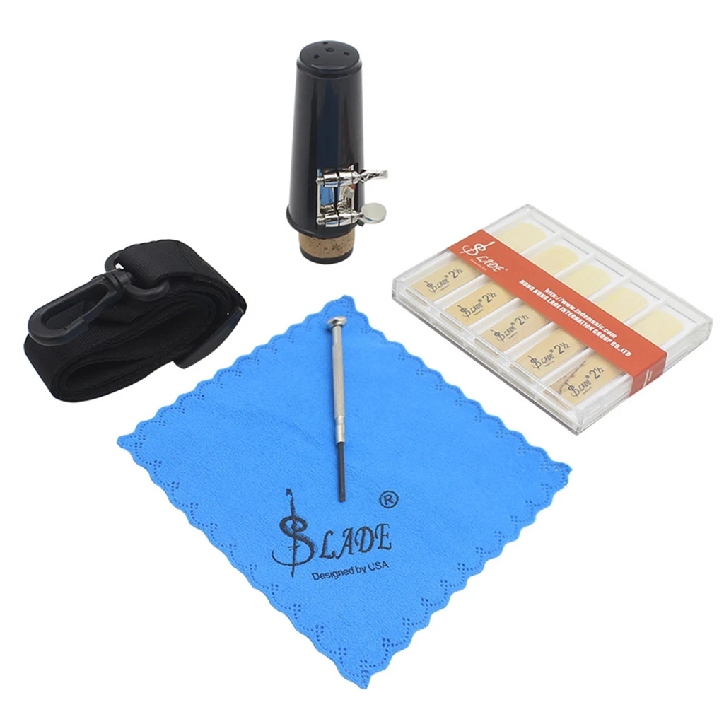

Clarinet Mouthpiece W/ Ligature&Cap&Polish Cloth&Reeds&Neck Strap 7 In 1 Set