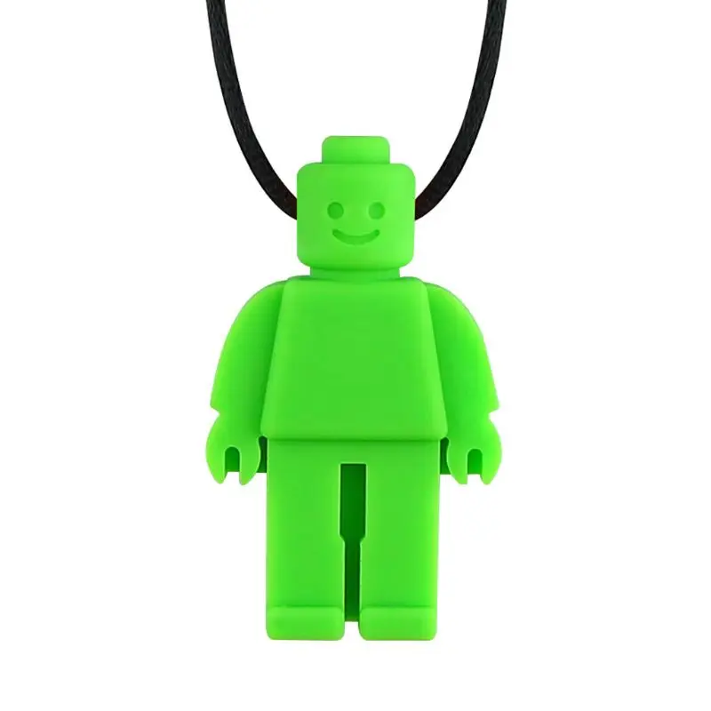Type 1-Green Детский прорезыватель, сенсорное жевательное ожерелье для прорезывания зубов, аутизм, жевание, уход за ребенком, DXAD - Цвет: Type 1-Green