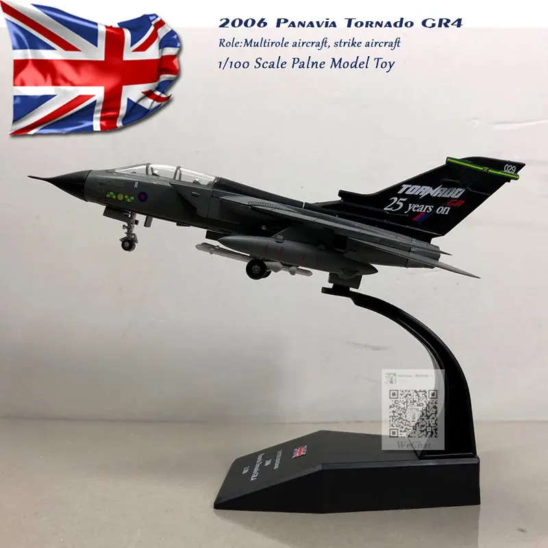 WLTK 1/100 масштаб военная модель игрушки RAF Panavia Tornado GR4 истребитель литой металлический самолет модель игрушки для коллекции, подарок, дети