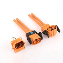 1Pcs 150/200/250A DC 1500V High Voltage Connector 2P Right Angle Plugs Terminal Connector High Power Connector