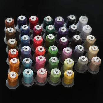 

40 Different Brother Colors Premium Quality Polyester Machine Embroidery Thread 40WT 120D/2 500 meters Mini Cone Home Hobby