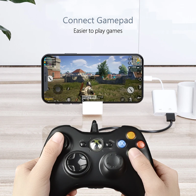 OTG адаптер для iPhone 11 Pro XS XR 8 USB флеш накопитель Lightning Usb камеры конвертер клавиатуры