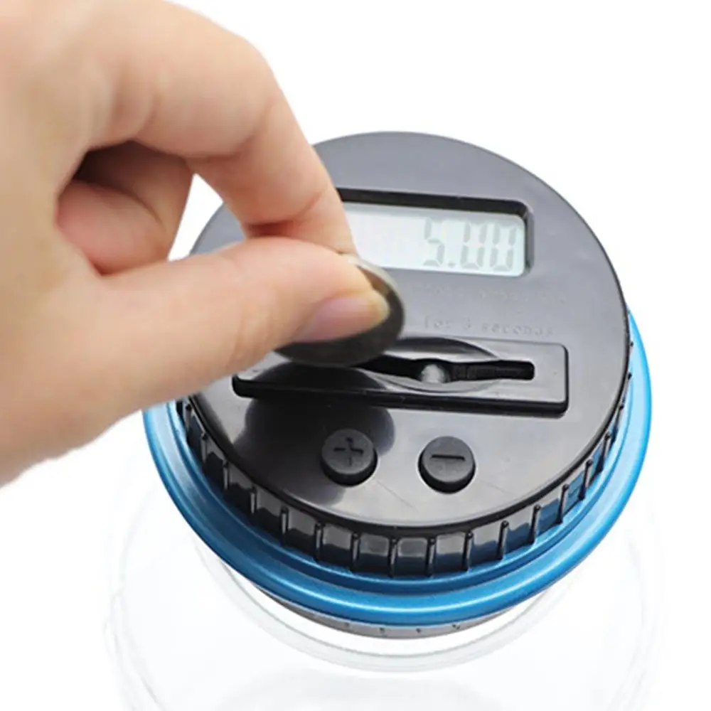 Piggy Bank Counter Coin Electronic Digital LCD Counting Coin ABS Money Saving Box Jar Coins Storage Box for Money Safe Dropshipp