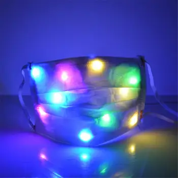

Halloween LED Luminous Mask Safe Breathable 10 Colored Lights Face Mask