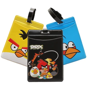 

Cartoon Birds Spongebob Travel Luggage Tags Double Sided Name Card ID Holder Suitcase ID Addres Holder Baggage Boarding Tag
