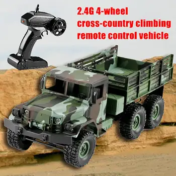 

1/16 2.4G 4WD RTR RC Car LED Light Camouflage Militarial Off-road Truck Kids Christmas Gift Toy
