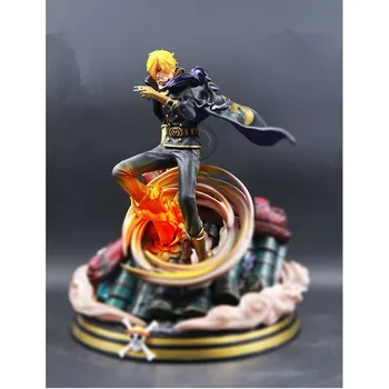 

Anime Sanji The Straw Hat Pirates Invisible Black Combat Suit GK Statue RESIN Action Figure Collection Model Toy M3839
