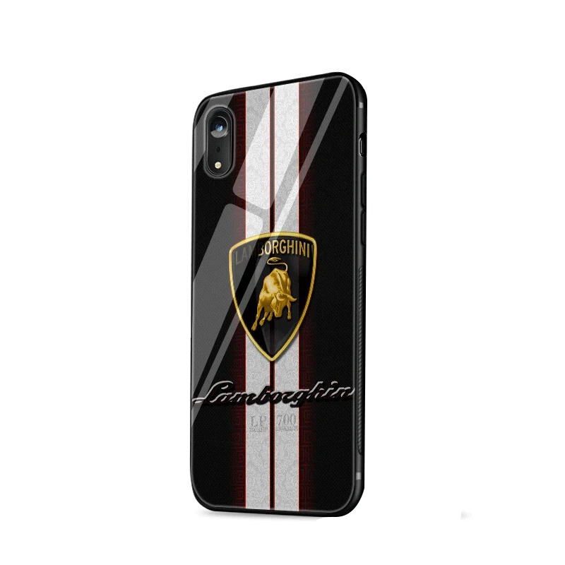 G6 Gerleek Lamborghini стекло чехол для iPhone 5 5S SE 6 6s 7 8 Plus XR X XS Max - Цвет: G6