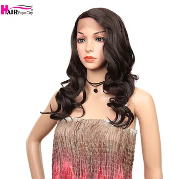 

Long Wavy Wig Body Wave Hair 22 Inch Brown Synthetic Lace Front Wig For Black Women Heat Resistant Side Part Hair Expo City