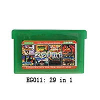 32 бит EG011 29 в 1 видеоигры картридж консоли карты коллекция английский язык версия сша - Color: Green shell