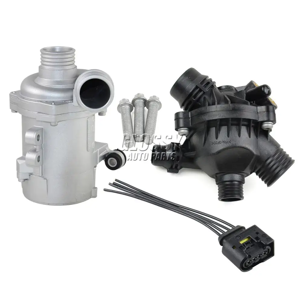 AP03 Новый Электрический водяной насос + термостат для BMW E60 E81 E90 E91 X3 X5 328i 528i 530xi 525xi