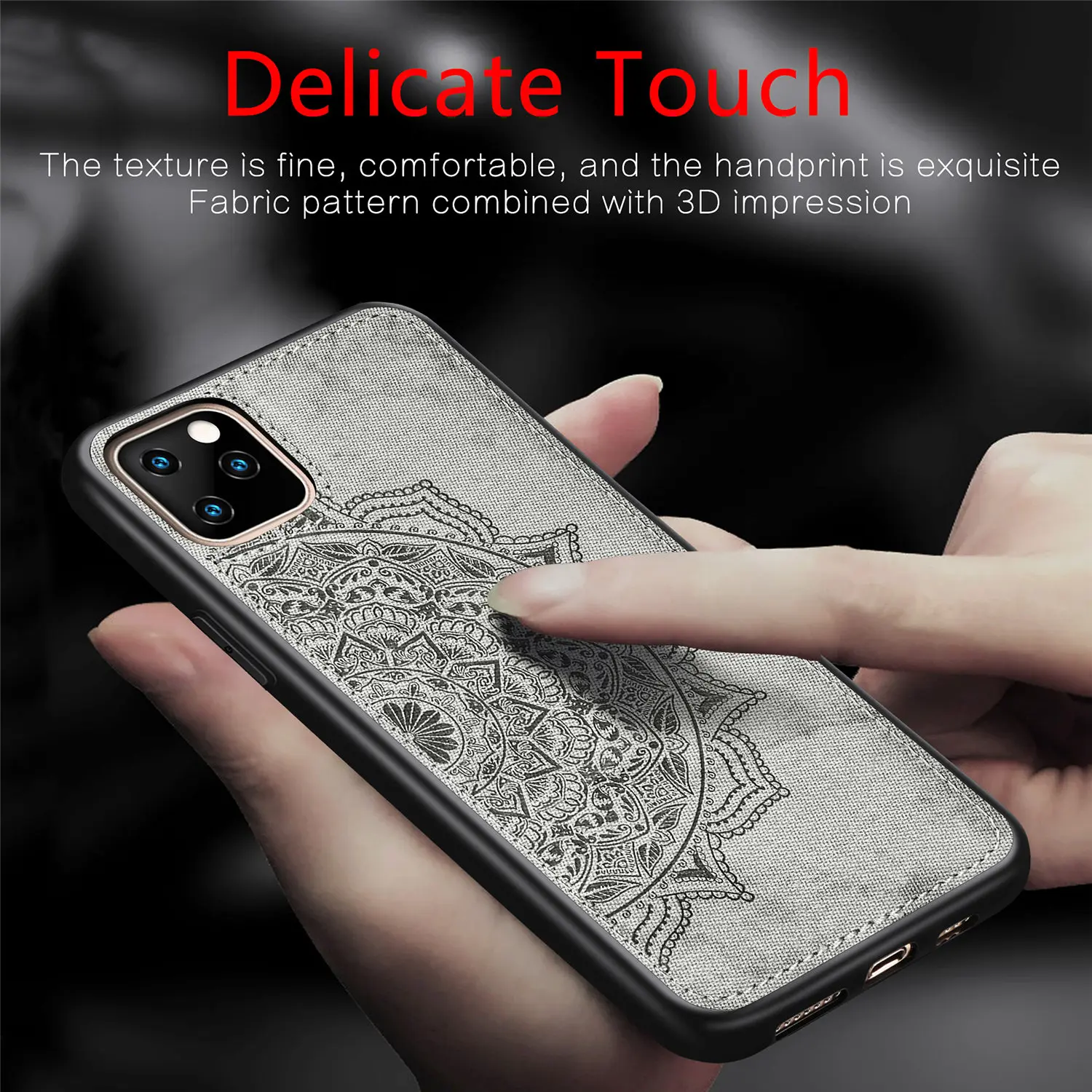 Для Apple iPhone 11 чехол для Pro Max Магнитная ткань Жесткий PC силиконовая рамка задняя