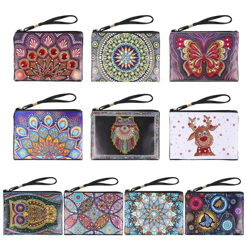 

DIY Butterfly Special Shaped Diamond Painting Wristlet Wallet Women Clutch Storage Bag Christmas Gift for Girlfriend