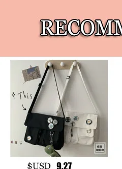 Fashion Classic Simple Messenger Bag Women's South Korea Chic Postman Bag Lady Student Nylon Waterproof Canvas Schoolbag