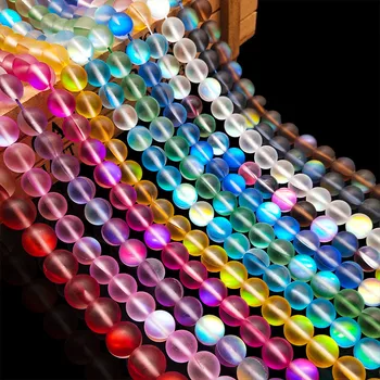 

Natural stone Round shape loose beads Frosted glitter stone string bead For jewelry making DIY bracelet necklace accessories