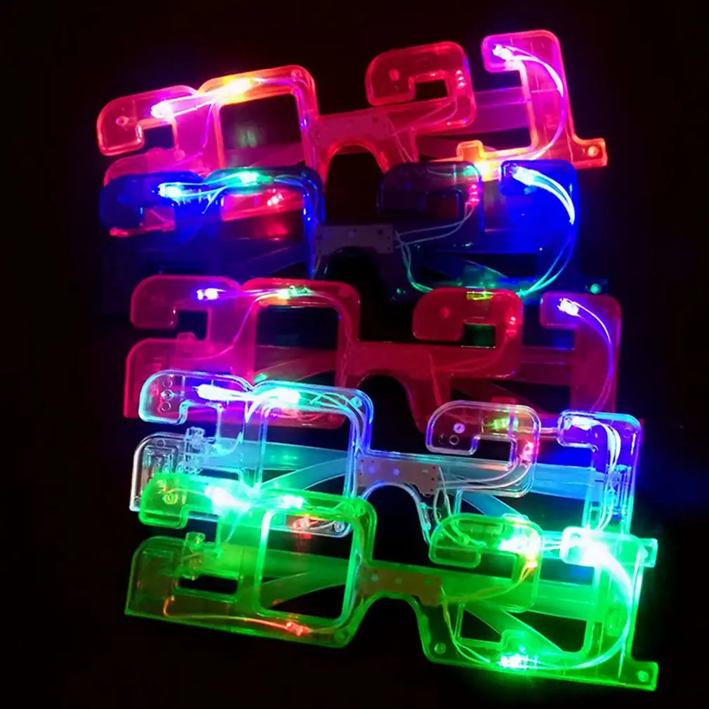 LED Luminous Glasses Halloween Glowing Neon Christmas Party Bril Flashing Light Glow Sunglasses Glass Festival Supplies Costumes