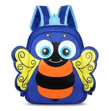 BLUE I091 сумка для школы и детского сада Дошкольное нейлоновое на молнии Регулируемый широкий ремень рюкзак для детей - Цвет: BLUE