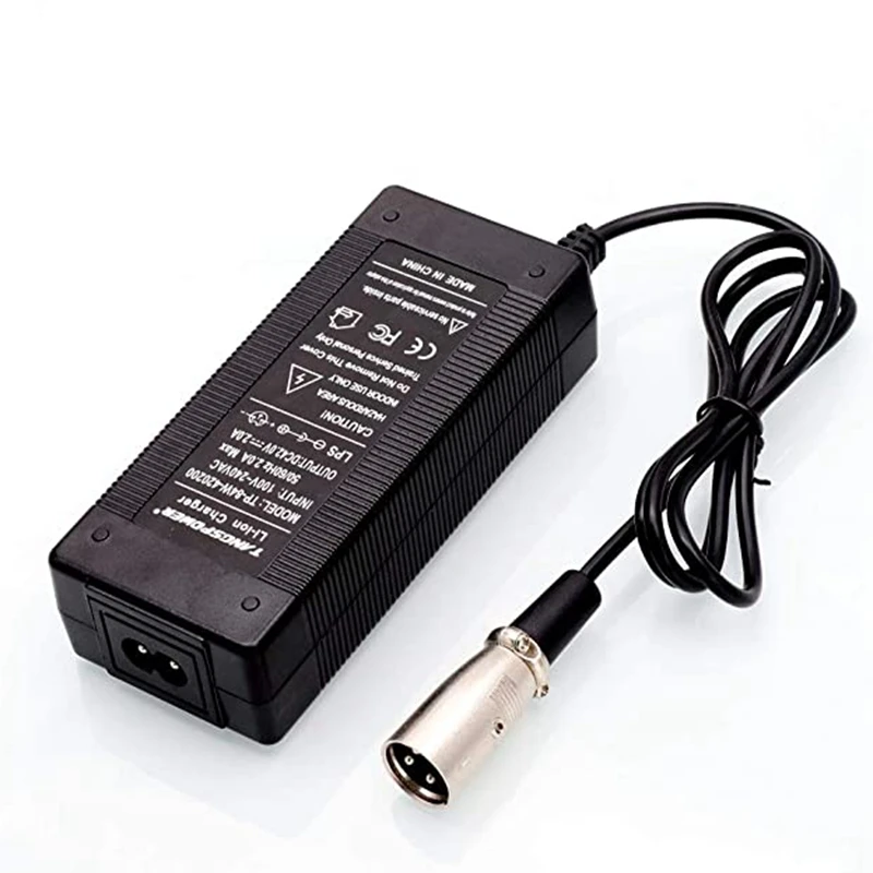 Carregador de Bateria de Lítio da Bicicleta Elétrica de 42v 2a para o Conector do Conector Xlr do Pino do Carregador 3 da E-bicicleta do Bloco de Bateria do Li-íon 36v - Image 3