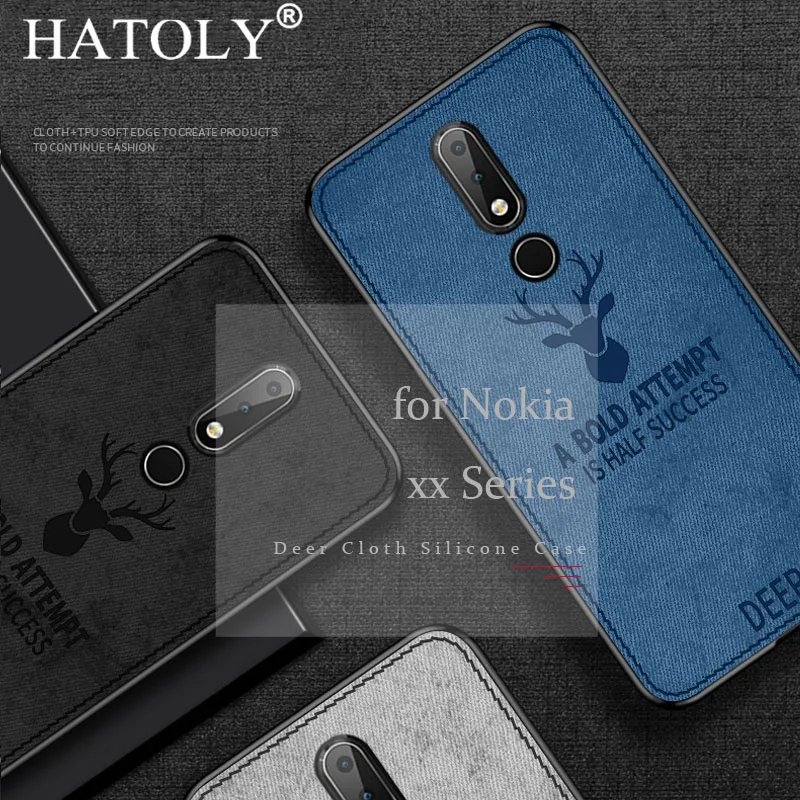 Силиконовый чехол с оленем для Nokia 7 Plus 8 1 6 матовый мягкий из ТПУ противоударный