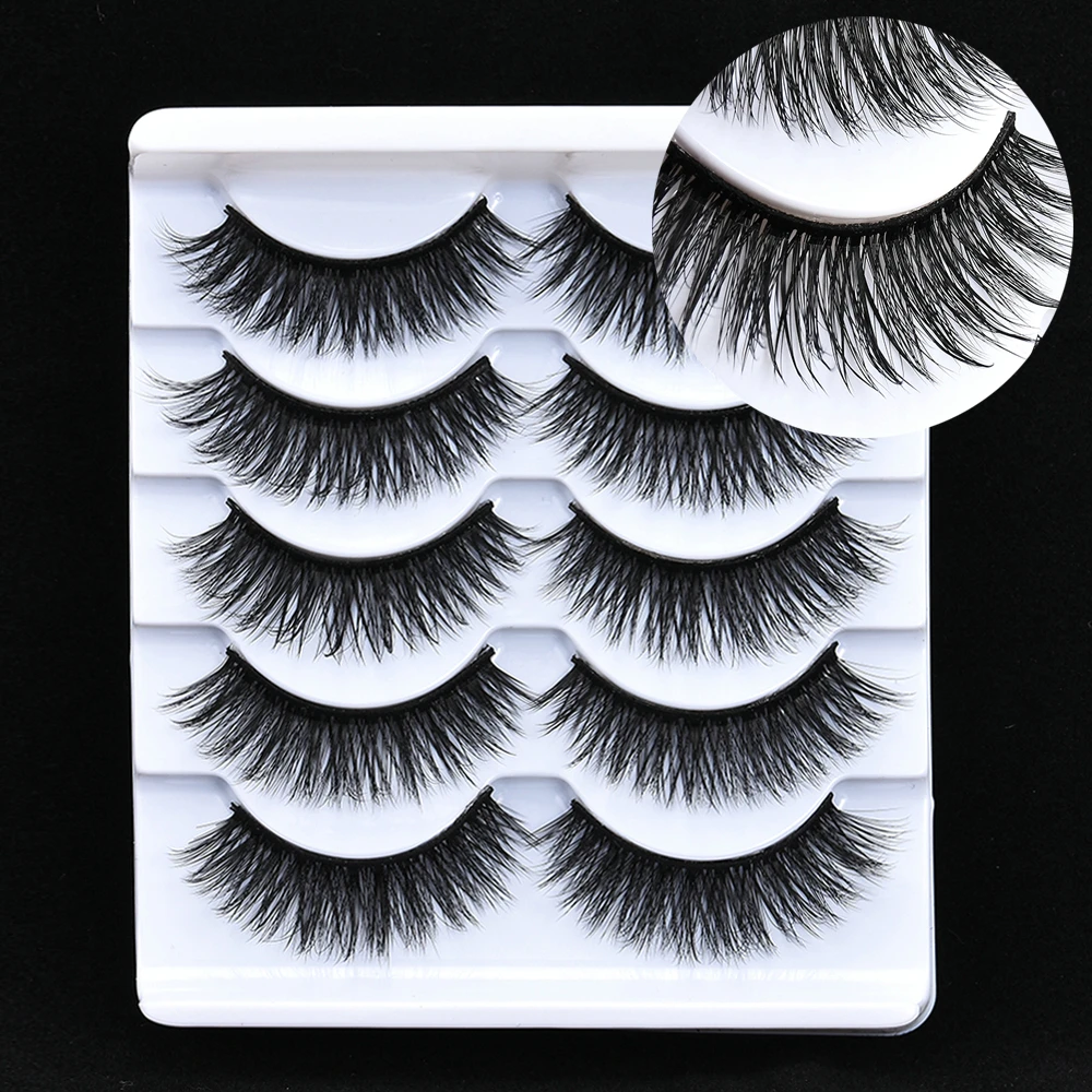 

5 Pairs 3D Faux Mink eyelashes False Eyelashes Long Lashes Wispy Makeup Beauty Extension Tools Wimpers 34 Styles Wholesale