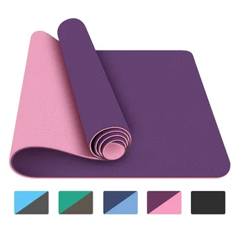 

Fitness mats for yoga TPE Non slip mats pads for pilates Gym training exercise pad double layer Women yoga mat Accessories
