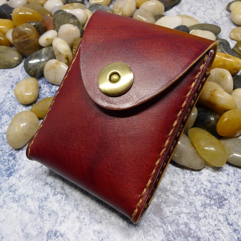 

Multi Functional Small Waist Bag Genuine Leather Waist Pack on Belt Car Key Case Card Holder Cigarette Box Hand-made Men SGBK-QC